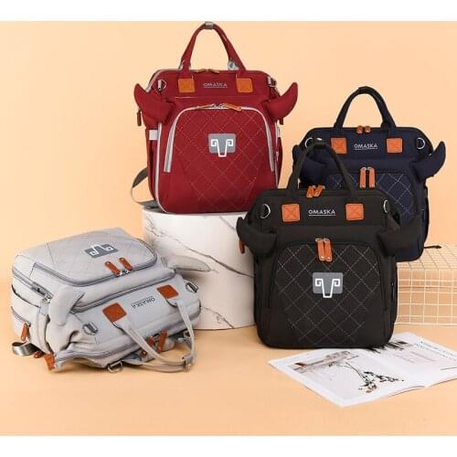 Nappy Backpack Foldable Bed Bag,Multifunctional Portable Large Capacity Diaper Waterproof Travel Bag Infant Sleeping Basket