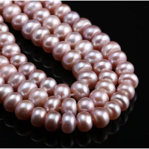 Natural Freshwater Pearl Beads All Sides Light Purple Loose Beads for Necklace Bracelet Accessories Jewelry Making DIY 5-6mm