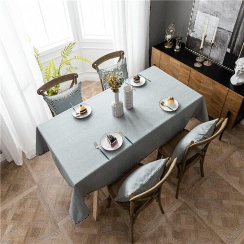 Tablecloth Wateproof Solid Color Hotel Picnic Table Covers Weaving lace Home Dining Tea Table Decoration Lace