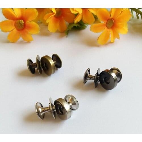 5Sets 14mm Double rivets Magnetic Rivet Stud Purse Metal Button Fastener Sewing Craft