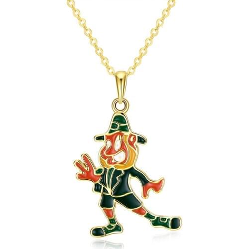 ZEMIOR Cute Pendant Necklaces For Women Cartoon people Gold Color Opal Necklace Anniversary Female Fashion Jewelry Recommend