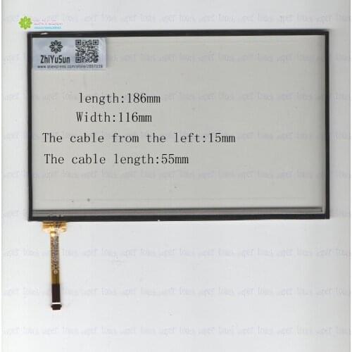 ZhiYuSun KDT-6485 8Inch 186*116 4Wire Resistive TouchScreen Panel Digitizer 186mm*116mm for GPS CAR this is compatible