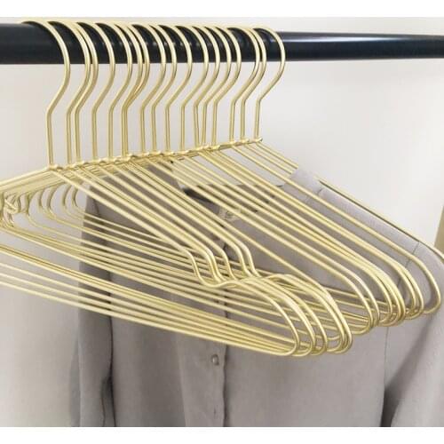 10 pcs Clothes Hangers Heavy Duty Metal Strong Non-Slip Clothing Coat Hanger For Bedroom SDF-SHIP