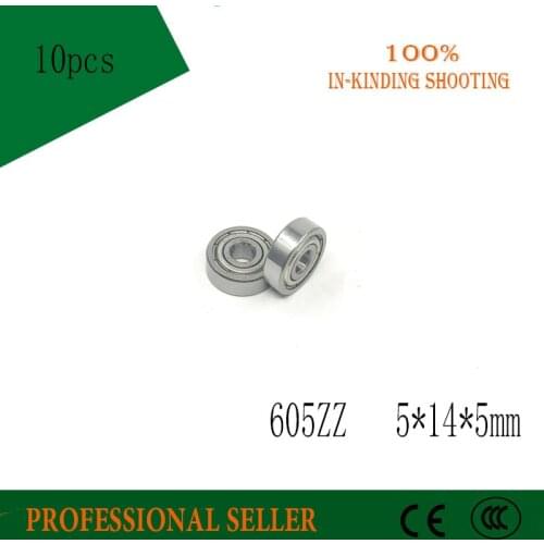 605ZZ Bearing 10PCS 5x14x5 mm p6 p5 Miniature 605Z Ball Bearings 605 ZZ EMQ Z3V3