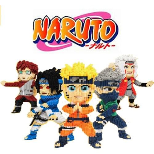 Anime NARUTO Uzumaki Naruto Hatake Kakashi Uchiha Sasuke Jiraiya Gaara Color spell building blocks childrens educational toys