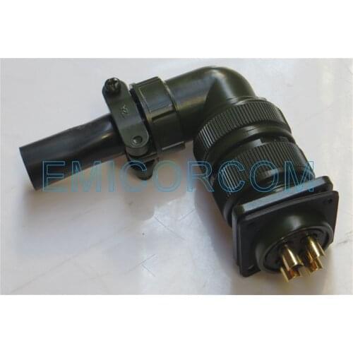 Aviation plug elbow MS3108A-22-22S 22-22P 4 core servo motor connector