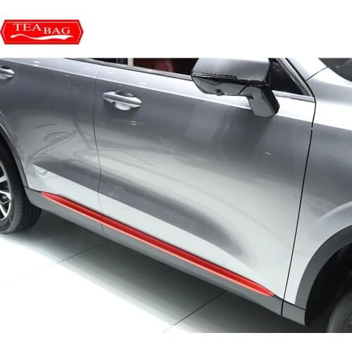 Car Exterior Bumper Beside/Door Edge Cover Sticker For GWM HAVAL Hover H6 3TH 2021 Car Styling Reflective Cover Stickers