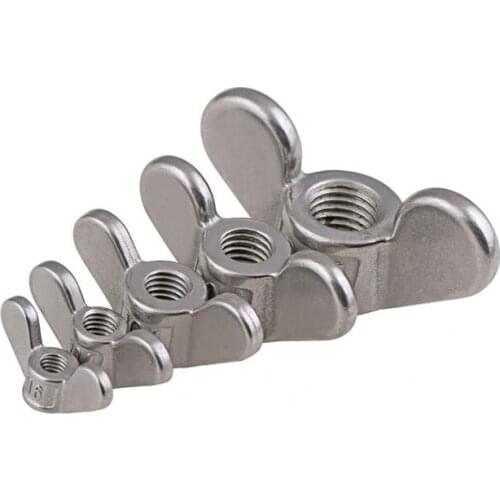 Butterfly Wing Nuts A2 Stainless Steel Wing Nuts Hand Tighten Nut M4 M5 M6 M8 M10 M12 M16 M20