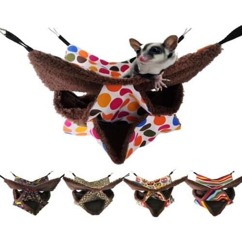 Parrot Hammock Hamster Hammock Three-Layer Warm Hammock Wall-Mount Squirrel Sleeping Bag Small Pet Hammock Nest