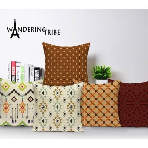 Geometric Jacquard Pillow case Nordic Decoration Yellow Pillow Bohemian Scandinavian Style Spring Pillows Covers Custom Cushions