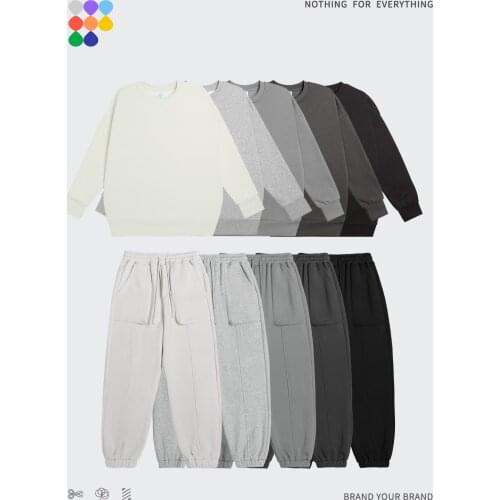 INFLATION Winter Warm Mens Tracksuit Set 2021 Fashion Quality Sweatpants Set Men Casual Sportswear Unisex Fleece Sweatsuit Set