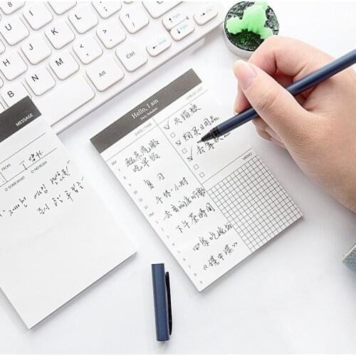 Kawaii Memo Pads Daily Weekly Planner 2020 Cute To Do List Notebook Note Pads Sticky Note Korean Stationery School Supplies