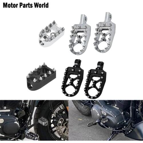 Motorcycle Foot Pegs Footrests Pedals w/Shifter Pegs Black/Chrome For Harley Sportster XL 883 Dyna Street Bob Wide Glide Custom