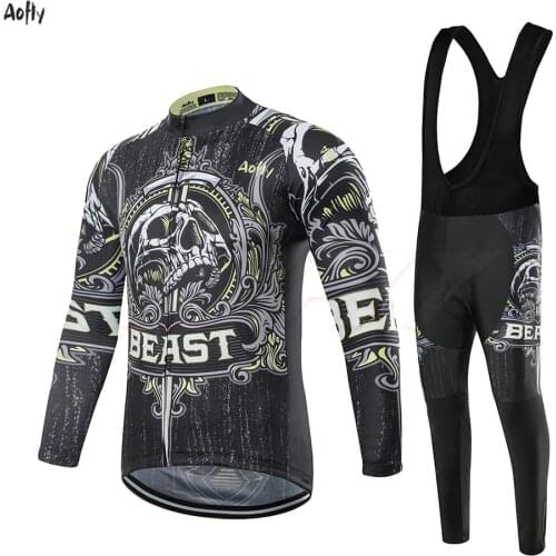 Multi-style Mens Cycling Jersey Set Long Sleeve Breathable MTB Bike Clothes Wear Bicycle Cycling Clothing Ropa Maillot Ciclismo