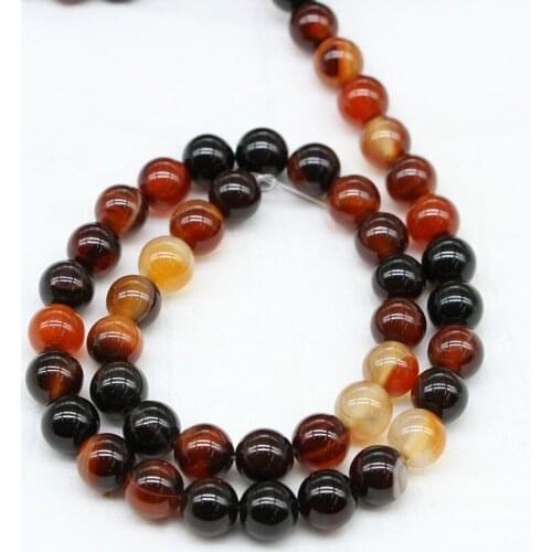 4 6 8 10 12 mm Natura Stone Dream Stripe Agates Round Bead Smooth Multicolor Loose Spacer Beads For DIY Jewelry Making Findings