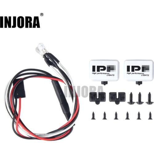 INJORA RC Car 2/4 Square LED Light Cover for 1:10 RC Crawler Axial SCX10 90046 Traxxas TRX4 Tamiya CC01 D90 TF2 MST HPI