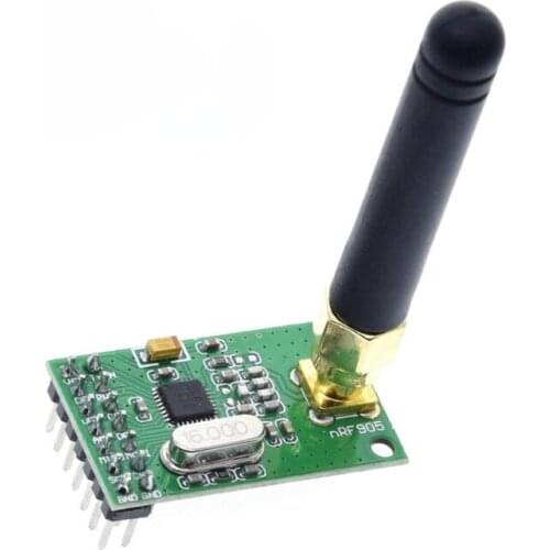 NRF905 Wireless Transceiver Module Wireless Transmitter Receiver Board NF905SE With Antenna FSK GMSK Low Power 433 868 915 MHz