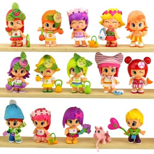 Random 5/10/15pcs Spanish Pinypon Building Block Dolls Toys Boy Girl Figurine Pink Yellow Orange Lot