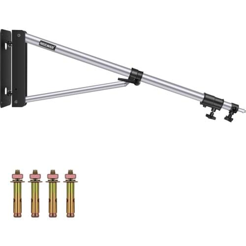 Neewer Wall Mounting Boom Arm with Triangle Base for Photography Studio Video Strobe Light Monolight Softbox Umbrella Reflector