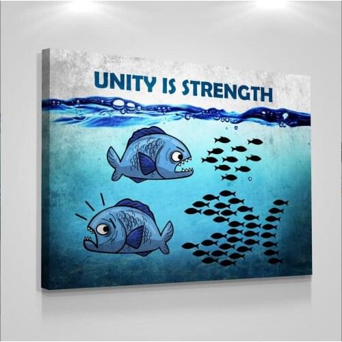 Room Posters Motionation Shark Eat Fish Canvas Painting Mindset Posters Prints Wall Art Picture for Living Room Home Decoration