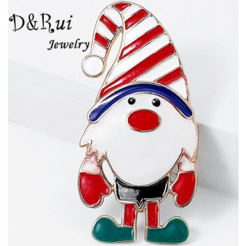2020 New Cute Christmas Brooches & Pins Red Enamel Metal Pretty Lady Fashion Banquet Brooch Pin for Women Girls Bags Hats Gifts
