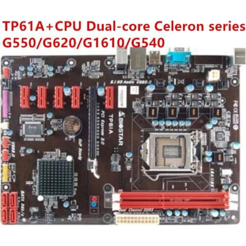 Original for Biostar TP61A H61 LGA 1155 DDR3 6PCIE 6GPU Mining board ATX USB2.0 ATX (Alternative H81 H61 TB250 PRO BTC )
