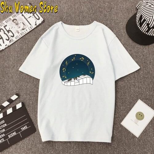 Piano Teacher Music Band Keyboard Player Hip Hop Harjauku Womens Clothing Print T-shirt Short Sleeve Funny T Shirts