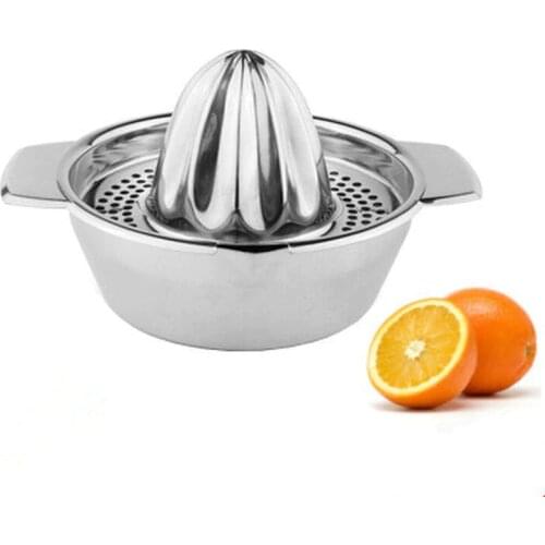 Portable Lemon Orange Manual Fruit Juicer Stainless Steel Kitchen Accessories Tools Citrus 100% Raw Hand Pressed Juice Maker