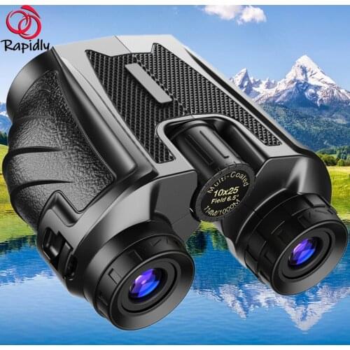 Professional Binoculars 10X25 with BAK4 Prism High Powered Zoom Binocular Portable Hunting Telescope for Sports Travel Camping