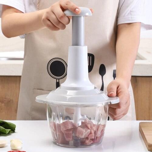 Manual Meat Grinder Press Type Food Grinders Dumpling Stuffing Meat Blender Garlic Chopped Pepper Vegetable Cutter Kitchen Tools