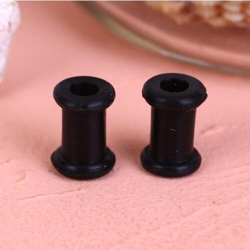 One Pair Black Stainless Steel Round Stud Earrings For Women Dumbbell Pierceing Earrings Men Punk Fashion Jewelry