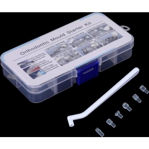 Dental Mini Orthodontic Accessories Injection Mould Ortho Lingual Button 1 Handle+6 Mould/set