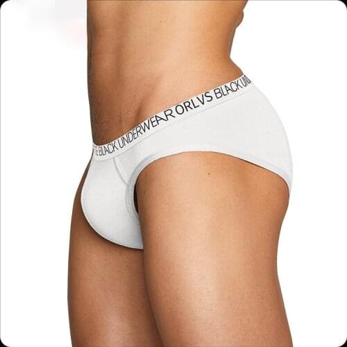 ORLVS Underwear Mens Panties Man Briefs Cotton Sexy Low-Waiste Bodysuit Male Shorts Modal Seamless Hot Solid Underpants