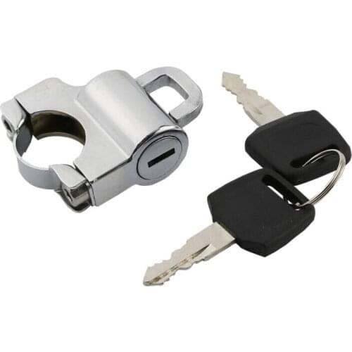 Motorcycle Universal 25mm Handlebar Helmet Lock With 2 Keys Motorbike Motor