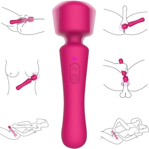 App Clitoris Stimulator Vibration Massager Vibrator Massage Stick Silicone Purple 10 For Adults Wand Vibrators Medical Usb Toy W