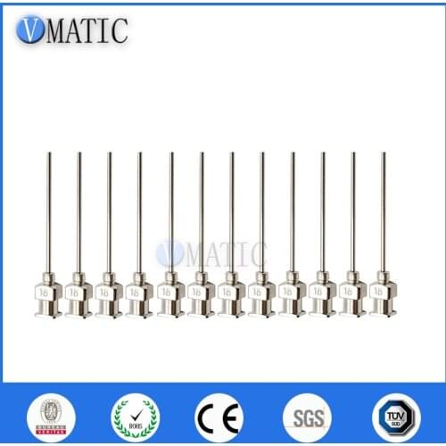 High Quality 12Pcs 1 Inch Tip Length 18G Blunt Stainless Steel Dispensing Needles Syringe Needle Tips Glue Dispenser Needle