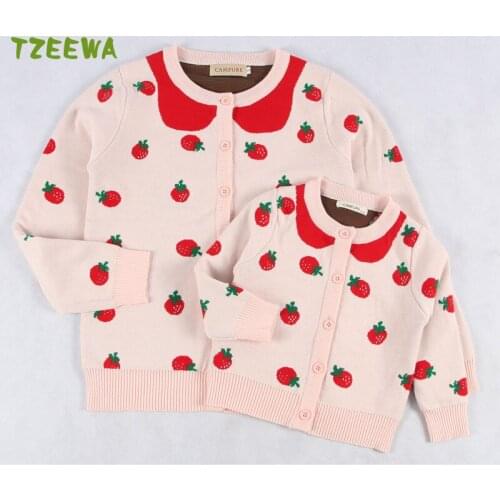 Winer Kids Clothes Mommy And Me Matching Outfits Mother Daughter Clothes Mae E Filha Mom And Baby Sweaters Girls Cardigan