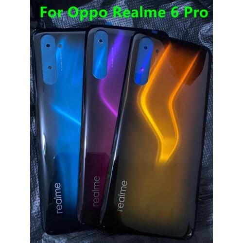 100% Original For Oppo Realme 6 pro Rear Battery Back Cover with logo Panel Rear Door Housing Case with adhesive for realme6pro