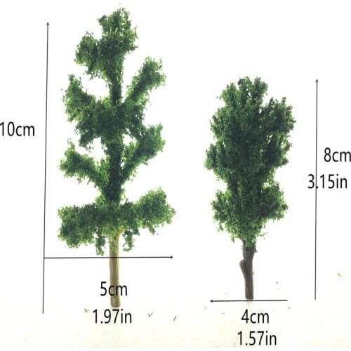 Yellow Green Color Railroad Layout Architectural Model Making Materials Scale Plastic Model Tree