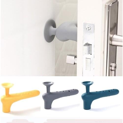 1/2PC Anti-Collision Silicone Anti-Static Interior Doorknob Handle Protector Cover Household Safety Non-Slip Cushion Home Office