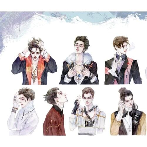 1 Loop 38cm Handsome Man Vampire Eno Washi Tape Sample Decorative Sticker Label