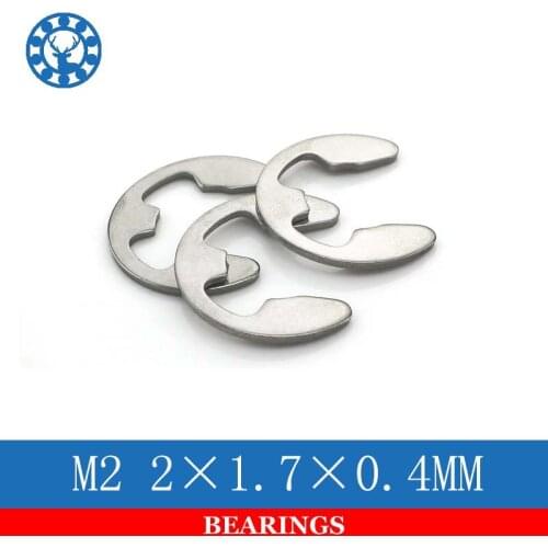 100Pcs DIN6799 GB896 M2 304 Stainless Steel Circlip Sack Retainer E E-type Buckle-shaped Split Washers