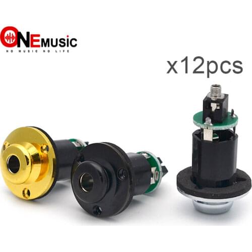 12Pcs 1/4" Bass Guitar output Input End Pin Jack 6.35 Acoustic Guitar Equalizer EQ Preamp Socket 6.35 Jack