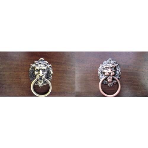 2x Vintage Retro Cabinet Knob Drawer Dresser Cupboard Drop Ring Pull Handles