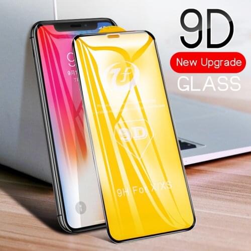 9D Full Screen Glass For iPhone 11 Pro XS Max XR X 7 8 6 6S Plus Glass Screen Protector Anti-scratch Toughened Glass For iPhone7