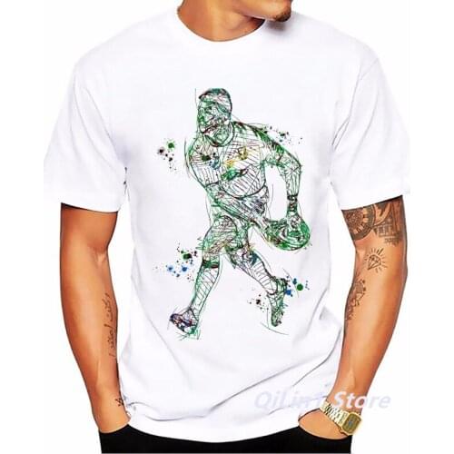 Watercolor Basketball Lover Print T-Shirt MenS Clothing 2021 Funny Tee Shirt Homme Harajuku Shirt Summer Short Sleeve Tshirt