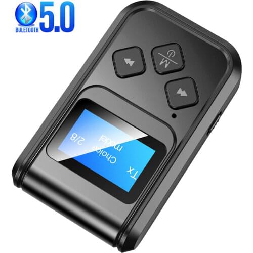 Bluetooth Transmitter Receiver 3.5mm AUX Stereo Music Blue Tooth 5.0 Wireless Audio Adapter for Car TV PC Speakers Adaptador