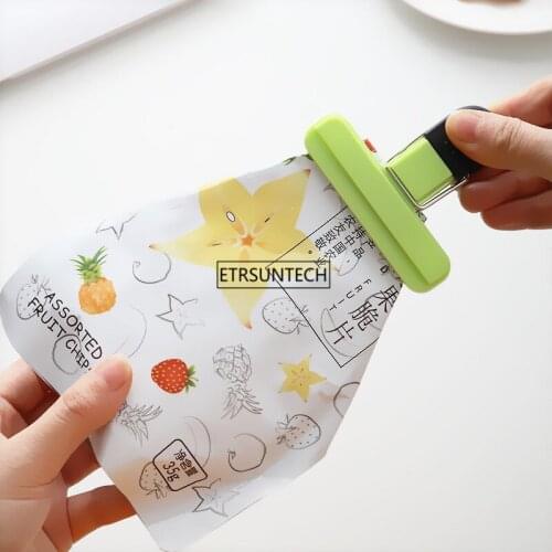 100pcs Large Chip Bag Clips Food Clips Plastic Heavy Duty Seal Grip Colors for Coffee Potato and Food Bags