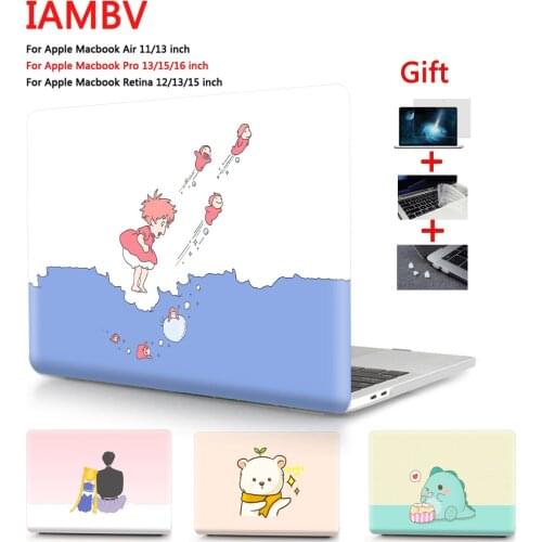 Cartoon color print case for Macbook Air Pro Retina M1 Chip 11 12 13 15 16 inch, Case for Air Pro 13 A2289 A2338 A2179 A2337