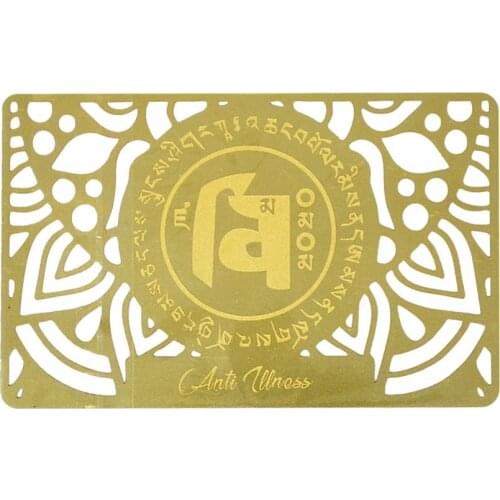 Feng Shui Anti-Illness Amulet Gold Card W4269